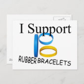 Ik steun Rubber Bracelets Briefkaart (Voorkant / Achterkant)