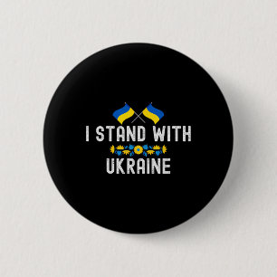 Ik Steun Sunflower Ukraine-supporters Ronde Button 5,7 Cm