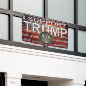 Ik steun Trump en vlag Spandoek (Buitenkant Gebouw)