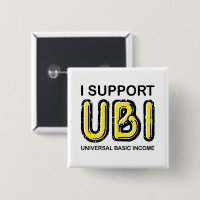 Ik steun UBI Universal Basic Income Black Yellow