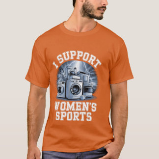 Ik steun vrouwensport onaanvaardbare volwassenen h t-shirt