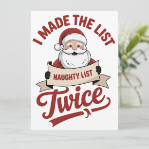 Ik Stond Tweemaal Op De Lijst Stoute Kerstman Feestdagenkaart