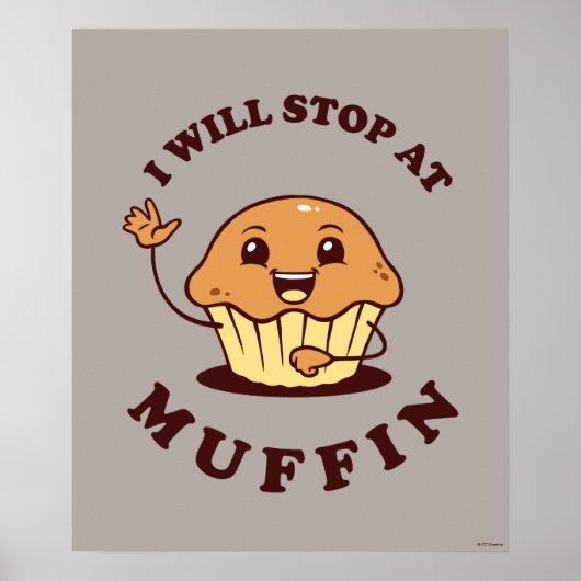 Ik stop bij Muffin Poster (Voorkant)