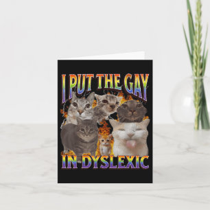 Ik stop de homo in dyslectische grappige kat meme kaart