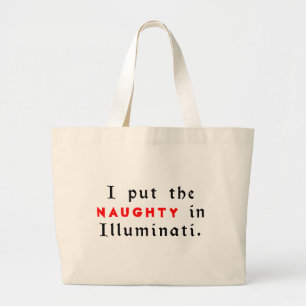 Ik stop de Stoute in Illuminati Grote Tote Bag