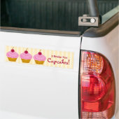 Ik stop met Cupcakes Mega Kawaii Bumpersticker (Op Truck)