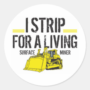 IK STREEK VOOR EEN LEVEN RONDE STICKER