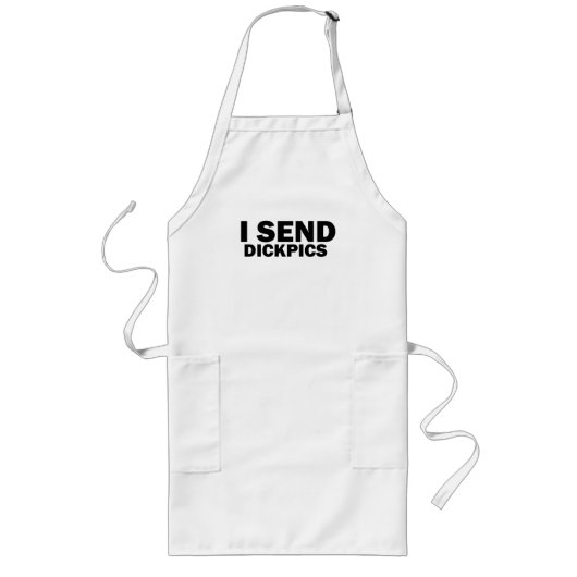Ik stuur dickpics lang schort (Voorkant)