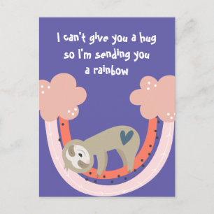 Ik stuur je een regenboogglimlach. briefkaart