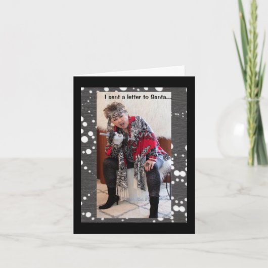 Ik stuurde een brief naar de Kerstman voor een nie Kaart (Voorkant)
