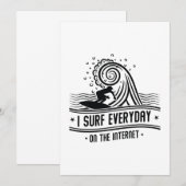 Ik Surf elke dag op internet Bedankkaart (Voorkant / Achterkant)