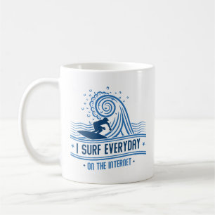 Ik Surf elke dag op internet Koffiemok