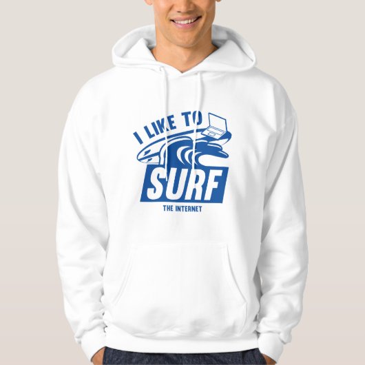 Ik Surf graag het internet Hoodie (Voorkant)