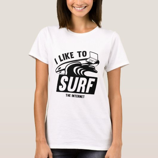 Ik Surf graag het internet T-shirt (Voorkant)