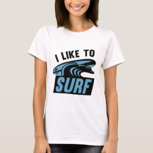 Ik Surf graag T-shirt