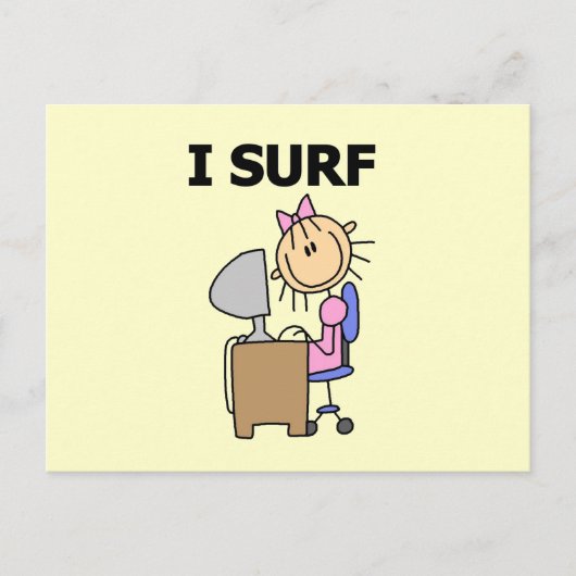 Ik Surf het Web Briefkaart (Voorkant)