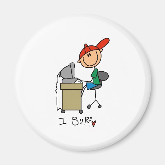 Ik Surf het Web Magneet (Voorkant)