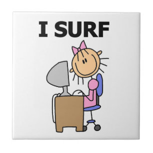 Ik Surf op het Web Tegeltje