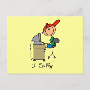 Ik Surf T-shirts en Cadeaus Briefkaart
