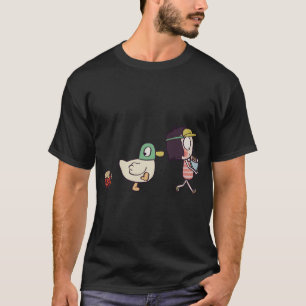 Ik teken nog een zomer Sarah en Duck van het stran T-shirt