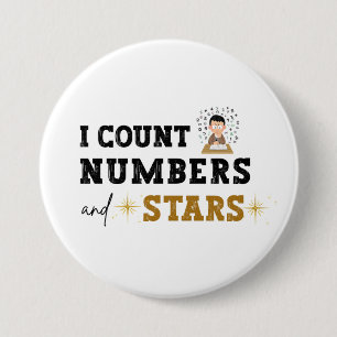 Ik tel getallen en sterren - Accountant Ronde Button 7,6 Cm