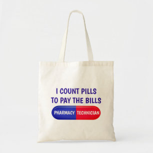 Ik tel pillen om de rekeningen te betalen tote bag