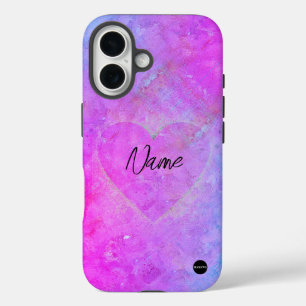 Ik telefoon Case Hart Gemengde Violet Kleuren HAMb