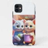 Ik telefoon katten ontwerp Case-Mate iPhone case (Achterkant)