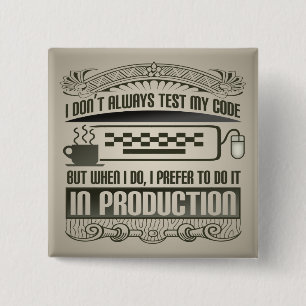 Ik test mijn code niet altijd vierkante button 5,1 cm