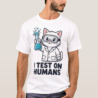 Ik Test Op Mensen Funny Scientist Shirt