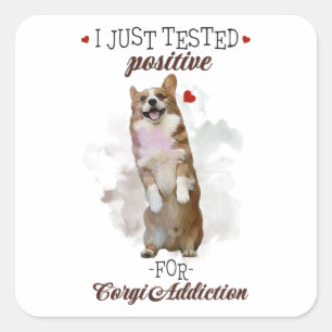 Ik testte alleen positief voor orgi-verslavingshon vierkante sticker