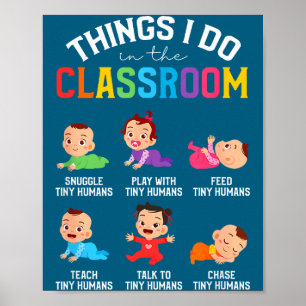 Ik Things Klaslokaal Kinderopvang Leraar Baby Poster