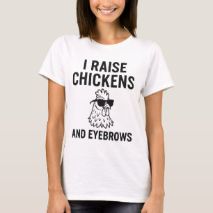 Ik til kippen en wenkbrauwen op Funny Boerderij Li T-shirt