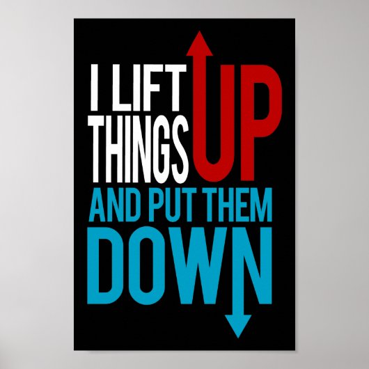 Ik tilde dingen op grappige Gym Rat Poster (Voorkant)