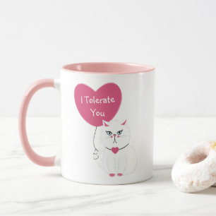 Ik tolereer je sarcastische kat Valentijnsdag Mok