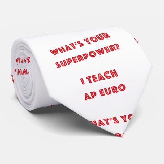 Ik toon AP Euro Wat is jouw Superpower? Stropdas (Opgerold)