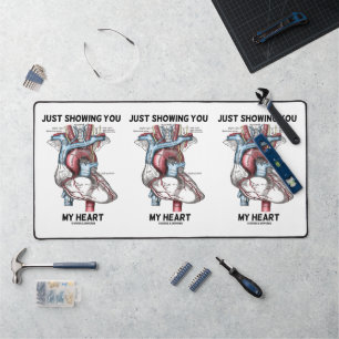 Ik toon je mijn hart anatomisch hart bureaumat