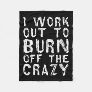 Ik train om de gekke grappige workout Moti af te b Fleece Deken