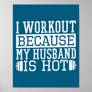 Ik train omdat man vrouwenfitness poster