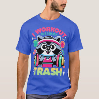 Ik train zodat ik afval kan eten Funny wasbeer T-shirt