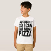 Ik train zodat ik meer Pizza Cheese Funny Gym kan  T-shirt (Voorkant volledig)