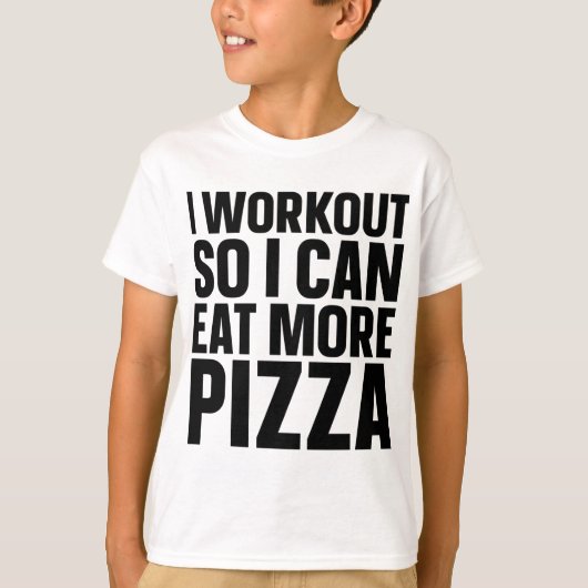 Ik train zodat ik meer Pizza Cheese Funny Gym kan  T-shirt (Voorkant)
