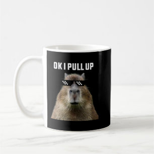 Ik trek Capybara Pullover Hoodie omhoog Koffiemok