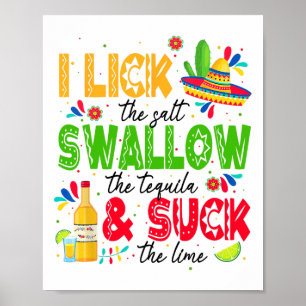 Ik trek de zoutslik in de Tequila Cinco de Mayo Poster