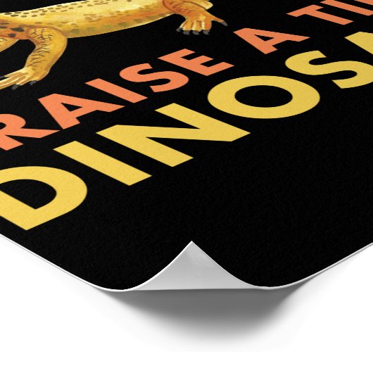 Ik trek een kleine dinosaur lizard reptielen op poster (Hoek)