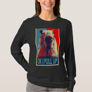 Ik trek Meme Cute capybara retro op T-shirt
