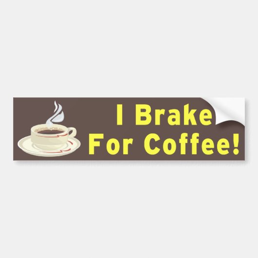 Ik trek voor koffie! bumpersticker (Voorkant)