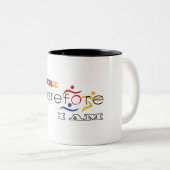 Ik Tri daarom ben ik cool triatlon Tweekleurige Koffiemok (Voorkant rechts)