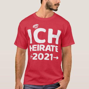 Ik trouw 2021 Bruid Kip Nacht T-shirt