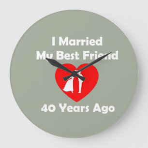Ik trouwde 40 jaar geleden met mijn beste vriend grote klok